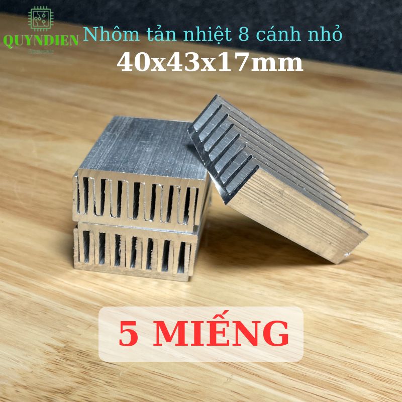 Nhôm Tản Nhiệt 8 Cánh Nhỏ 40x43x17mm