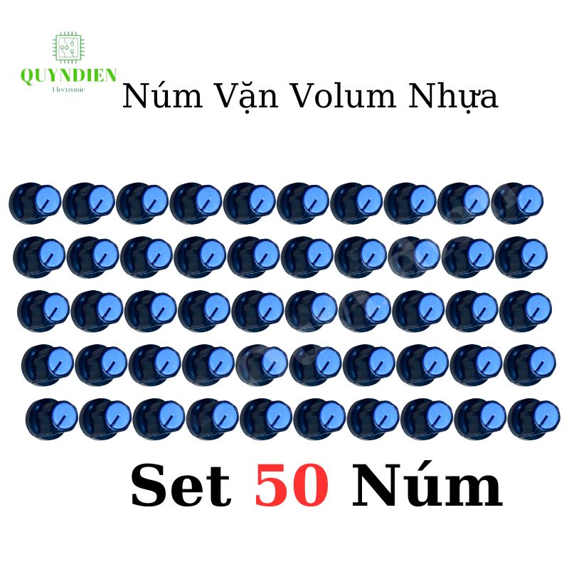 Núm Vặn Volume Nhựa màu Xanh - Trục hoa mai