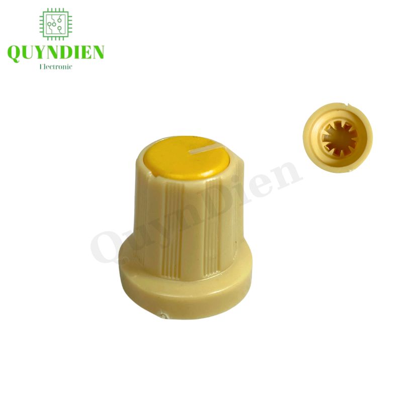 Núm Nhựa Volumn - Màu Vàng - Thân Vàng