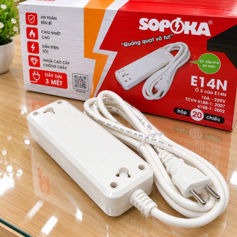 Ổ Cắm 3 Cửa 1200W - VAT -  Ổ cắm 3 cửa 1200W 3B5
