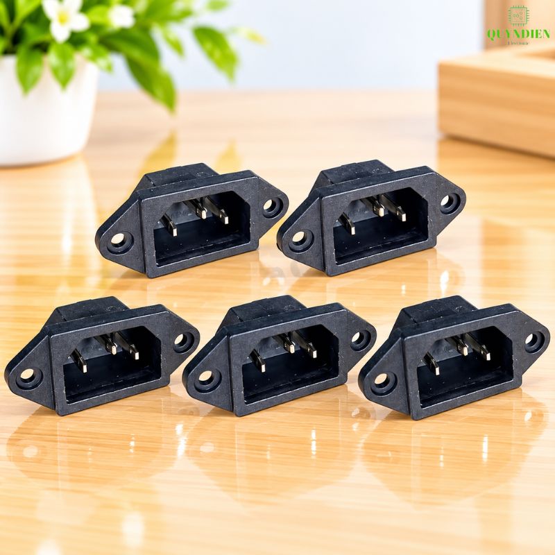Ổ Jack Nguồn AC 3 Chấu 10A 250V