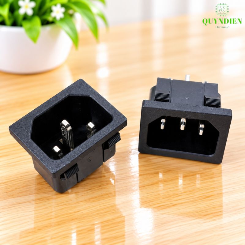 Ổ Jack Nguồn AC 3 Chân 10A 250VAC loại gài