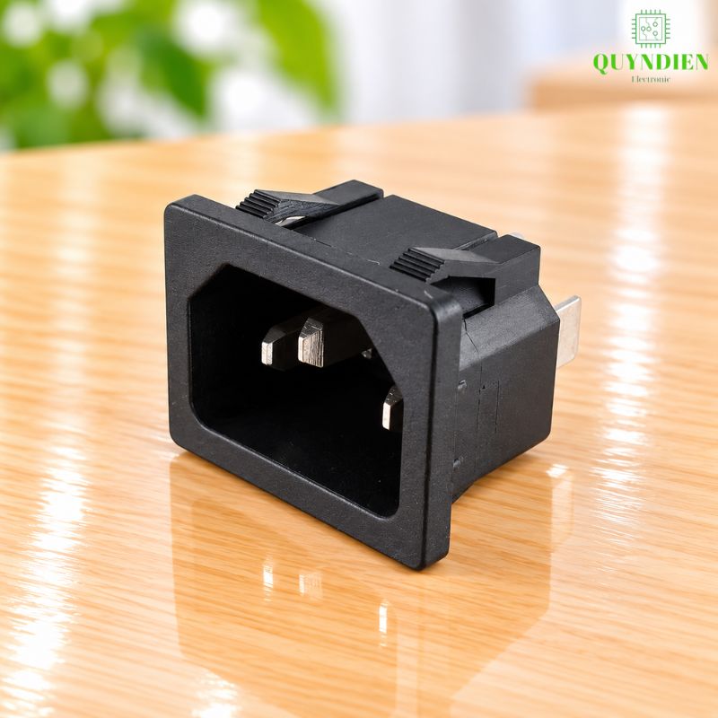 Ổ Jack Nguồn AC 3 Chân 10A 250VAC loại gài