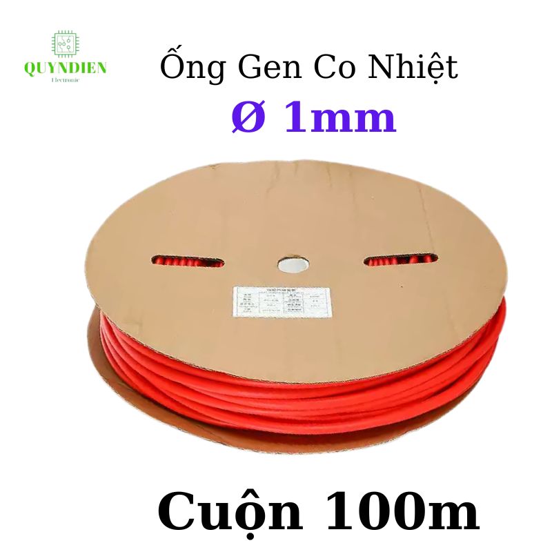 Gen co nhiệt size 1mm màu đỏ