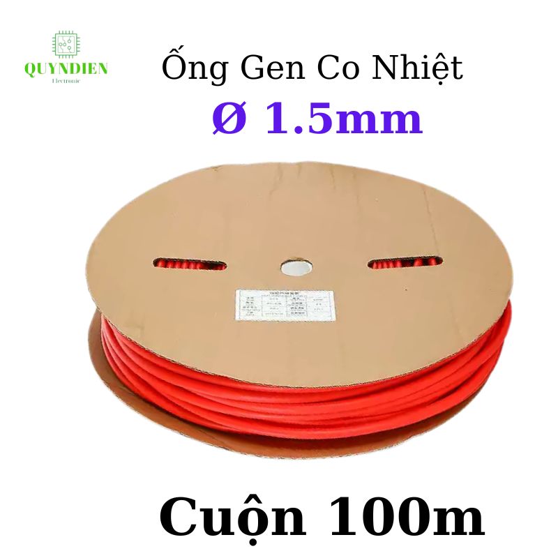 Gen co nhiệt size 1.5mm màu đỏ