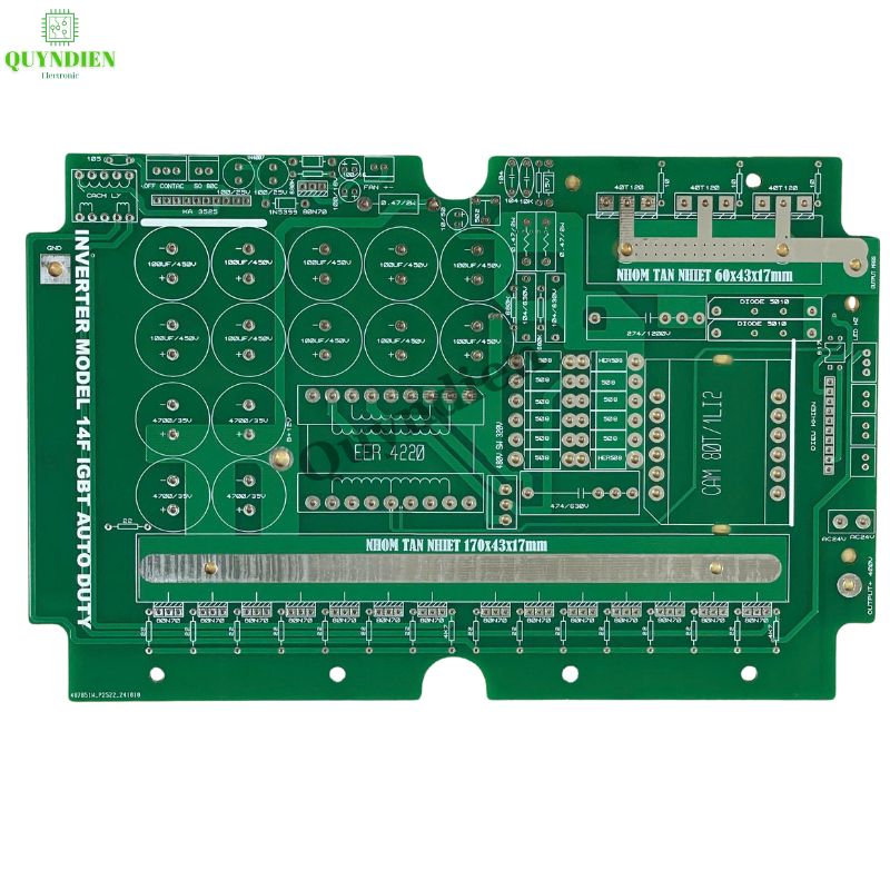 PCB bo mạch kích điện 14 fet nhỏ cách li băm IGBT + Dao động (sợi thủy tinh FR4)