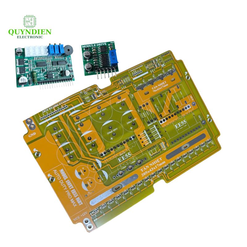 PCB Mạch 18Fet IGBT Auto Nguồn Nước + Dao Động KA3525 + Module Lái IGBT MCU 4 Chế Độ 15 Chân