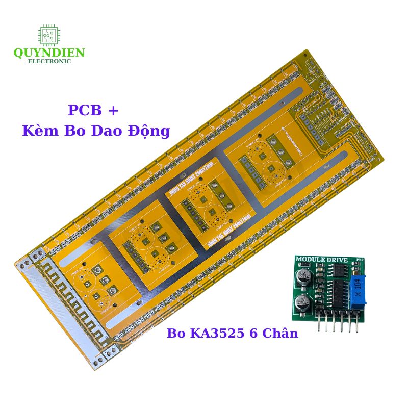 PCB Nguồn Đổi Điện 12V - 48Fet Nhỏ 4 Biến Áp E4220 + Dao Động 6 Chân KA3525