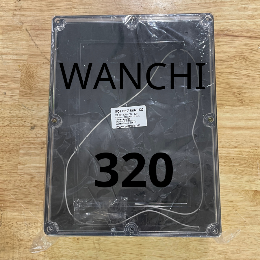 Hộp Nhựa ABS WANCHI 320x240x110mm Màu Đen Nắp Trong
