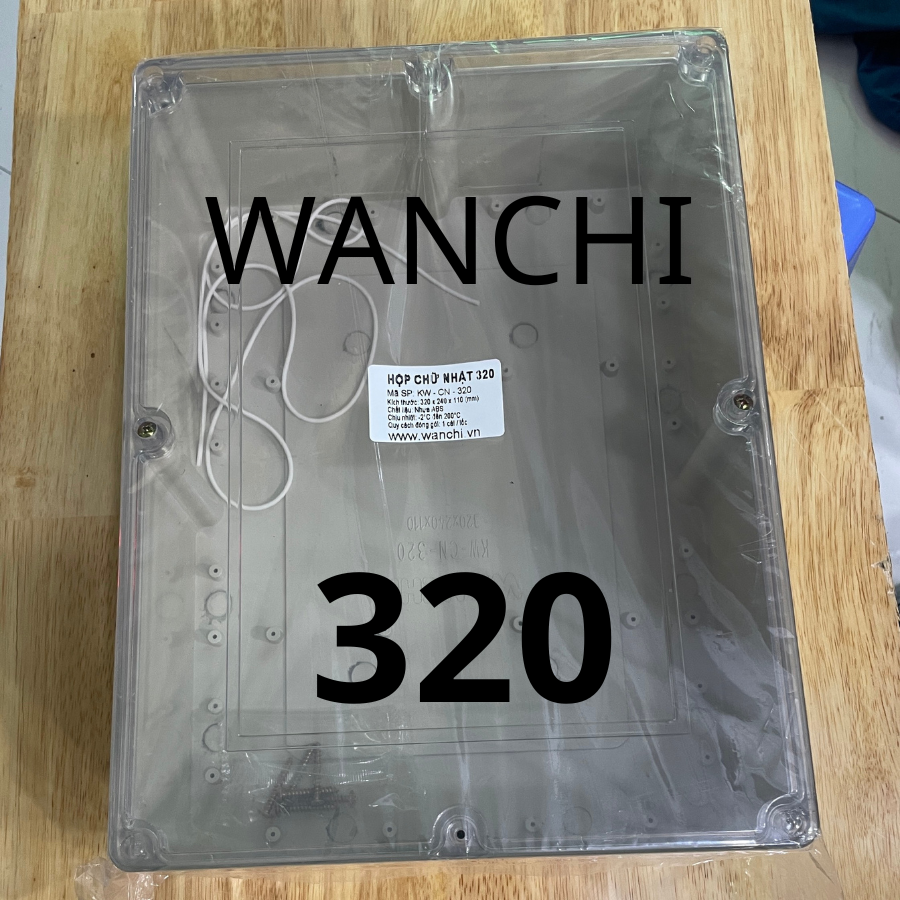 Hộp Nhựa ABS WANCHI 320x240x110mm Nắp Trong Màu Trắng