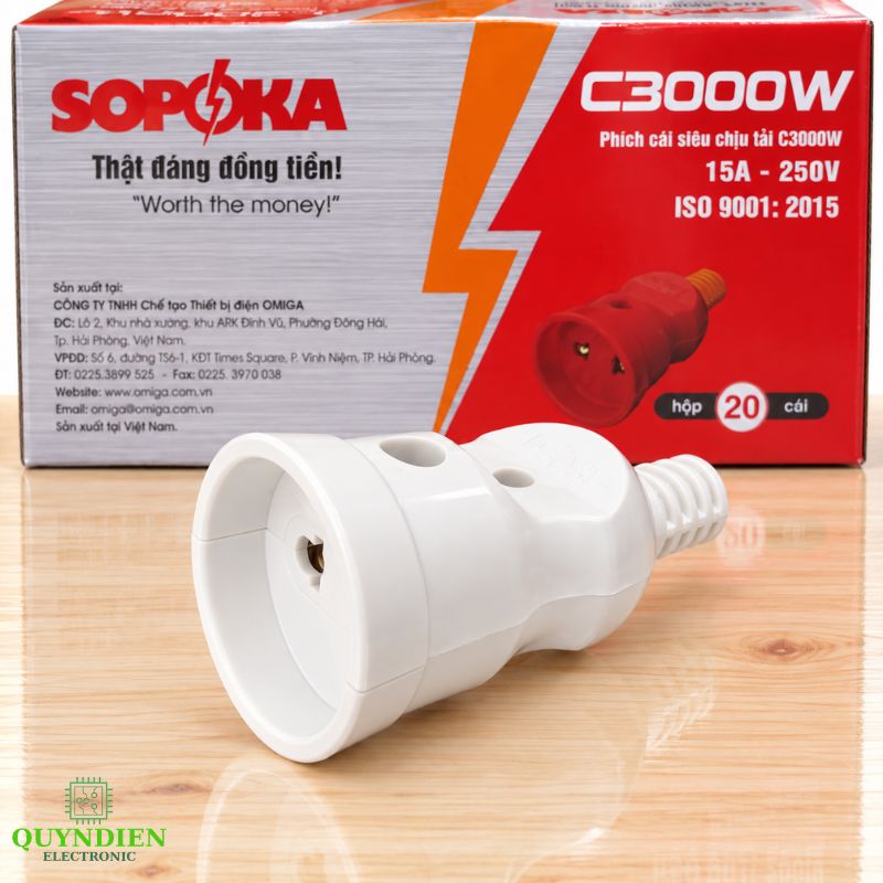 Phích Cắm Cái Chịu Tải Cao 3000W