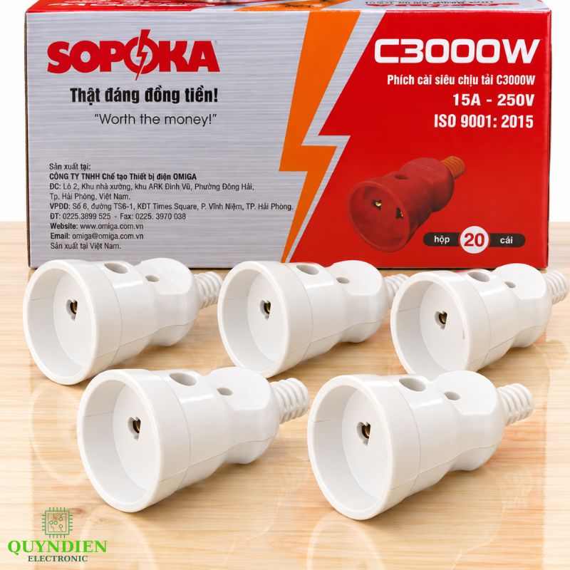 Phích Cắm Cái Chịu Tải Cao 3000W