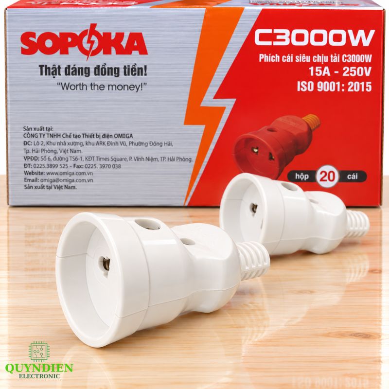 Phích Cắm Cái Chịu Tải Cao 3000W