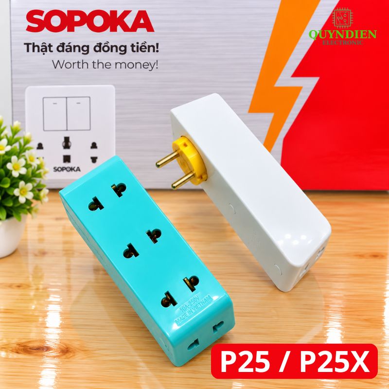 Phích Cắm Đầu Nối Chia Điện Cổ Xoay 5 Cửa SOPOKA