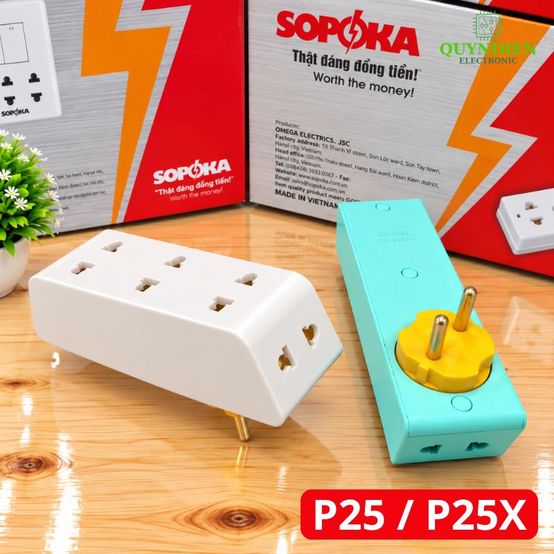 Phích Cắm Đầu Nối Chia Điện Cổ Xoay 5 Cửa SOPOKA