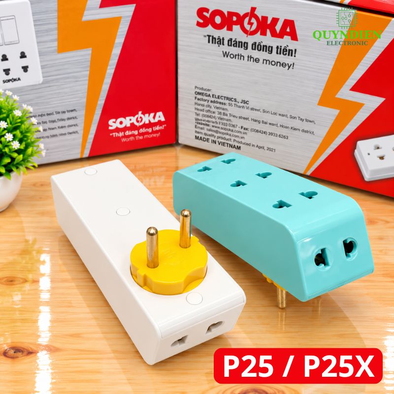 Phích Cắm Đầu Nối Chia Điện Cổ Xoay 5 Cửa SOPOKA