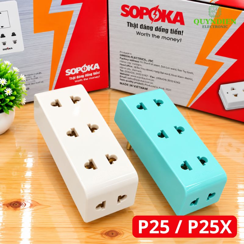 Phích Cắm Đầu Nối Chia Điện Cổ Xoay 5 Cửa SOPOKA