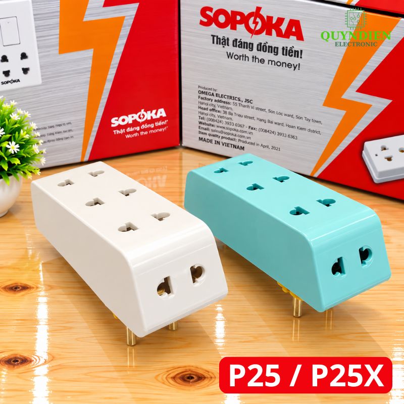 Phích Cắm Đầu Nối Chia Điện Cổ Xoay 5 Cửa SOPOKA