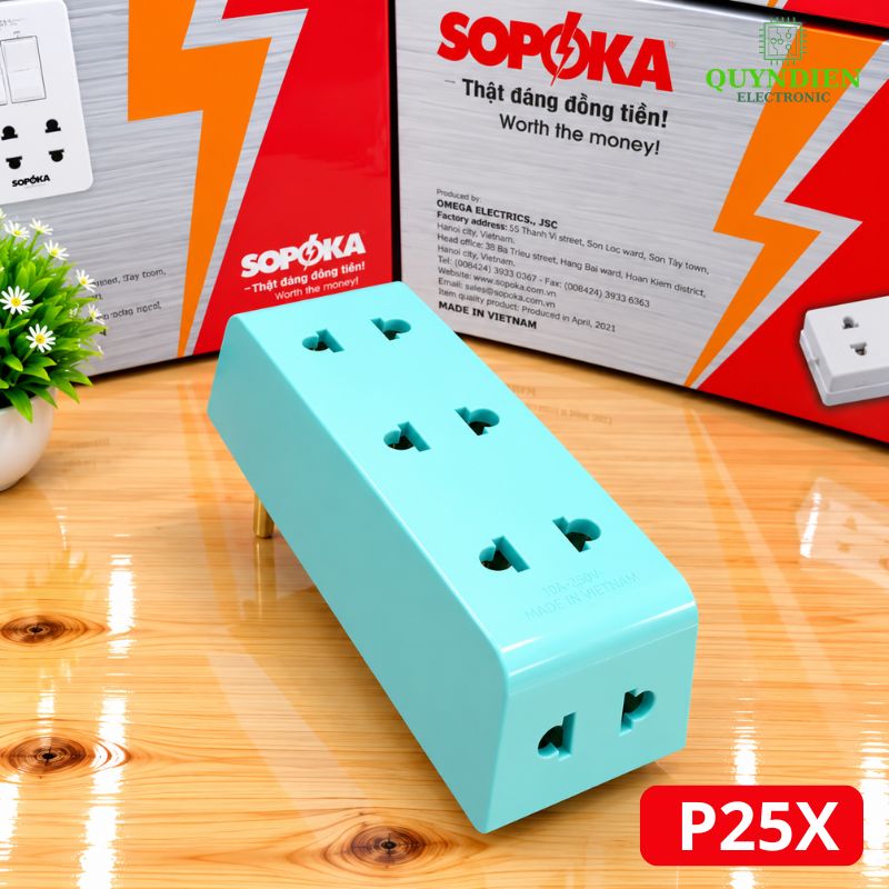 Phích Cắm Đầu Nối Chia Điện Cổ Xoay 5 Cửa SOPOKA