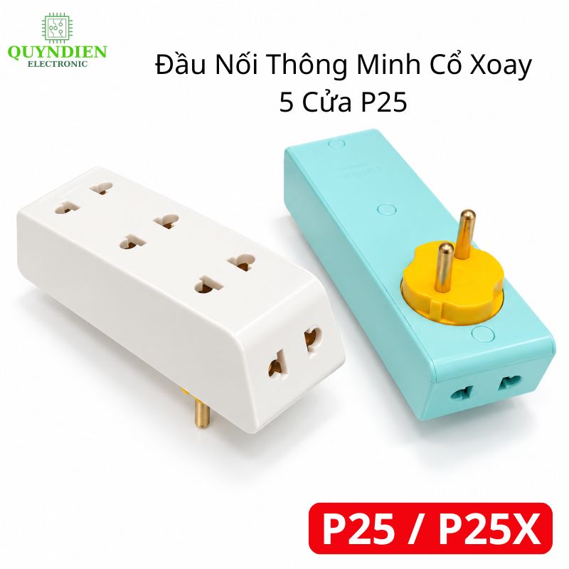 Phích Cắm Đầu Nối Chia Điện Cổ Xoay 5 Cửa SOPOKA