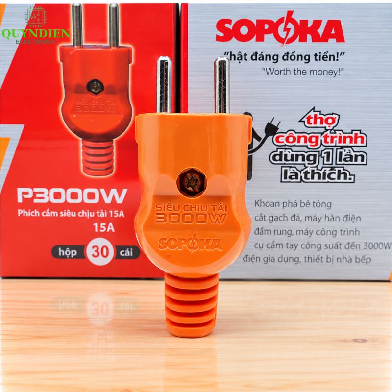 Phích Cắm Điện Siêu Chịu Tải P3000W2+