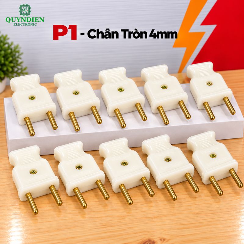 Phích cắm điện dương chân tròn 4mm chống vỡ SOPOKA P1
