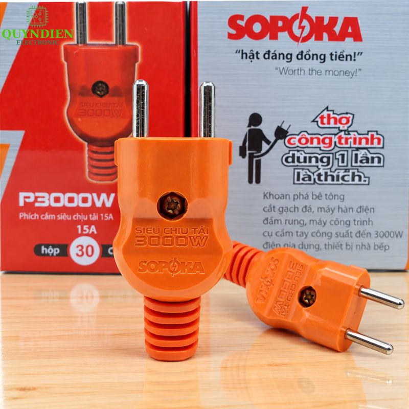 Phích Cắm Điện Siêu Chịu Tải P3000W2+