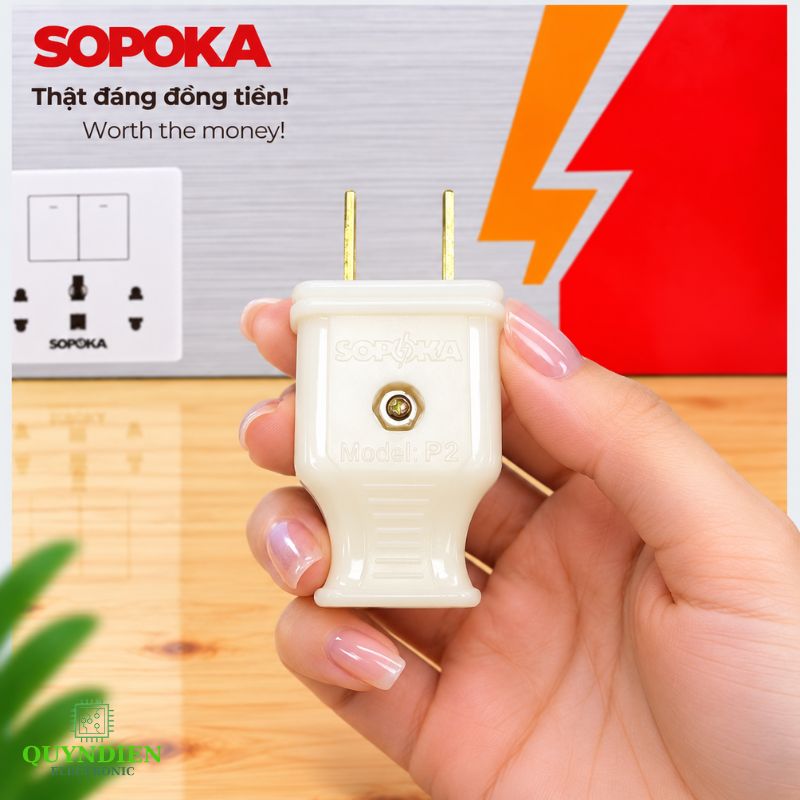 Phích cắm điện chống vỡ dương chân Dẹp SOPOKA P2