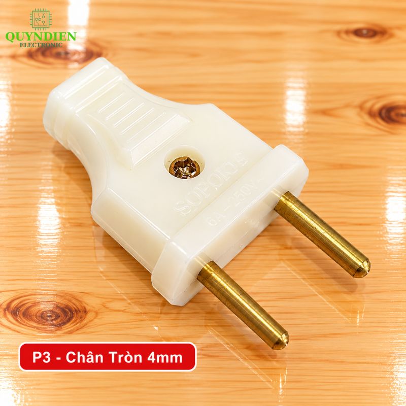 Phích cắm điện dương chân tròn 4mm chống vỡ SOPOKA P3