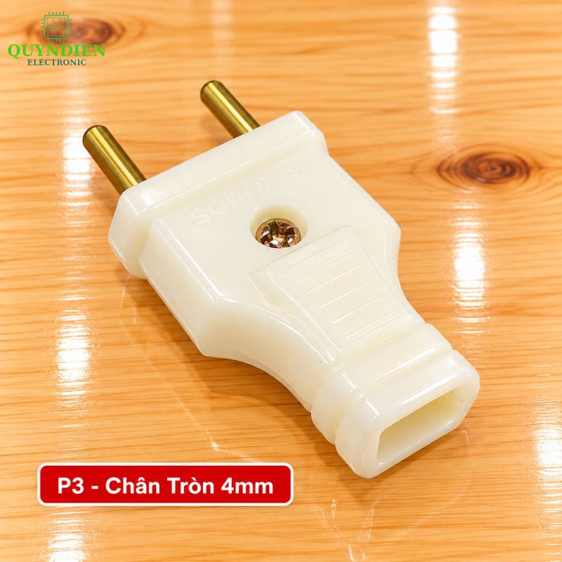 Phích cắm điện dương chân tròn 4mm chống vỡ SOPOKA P3