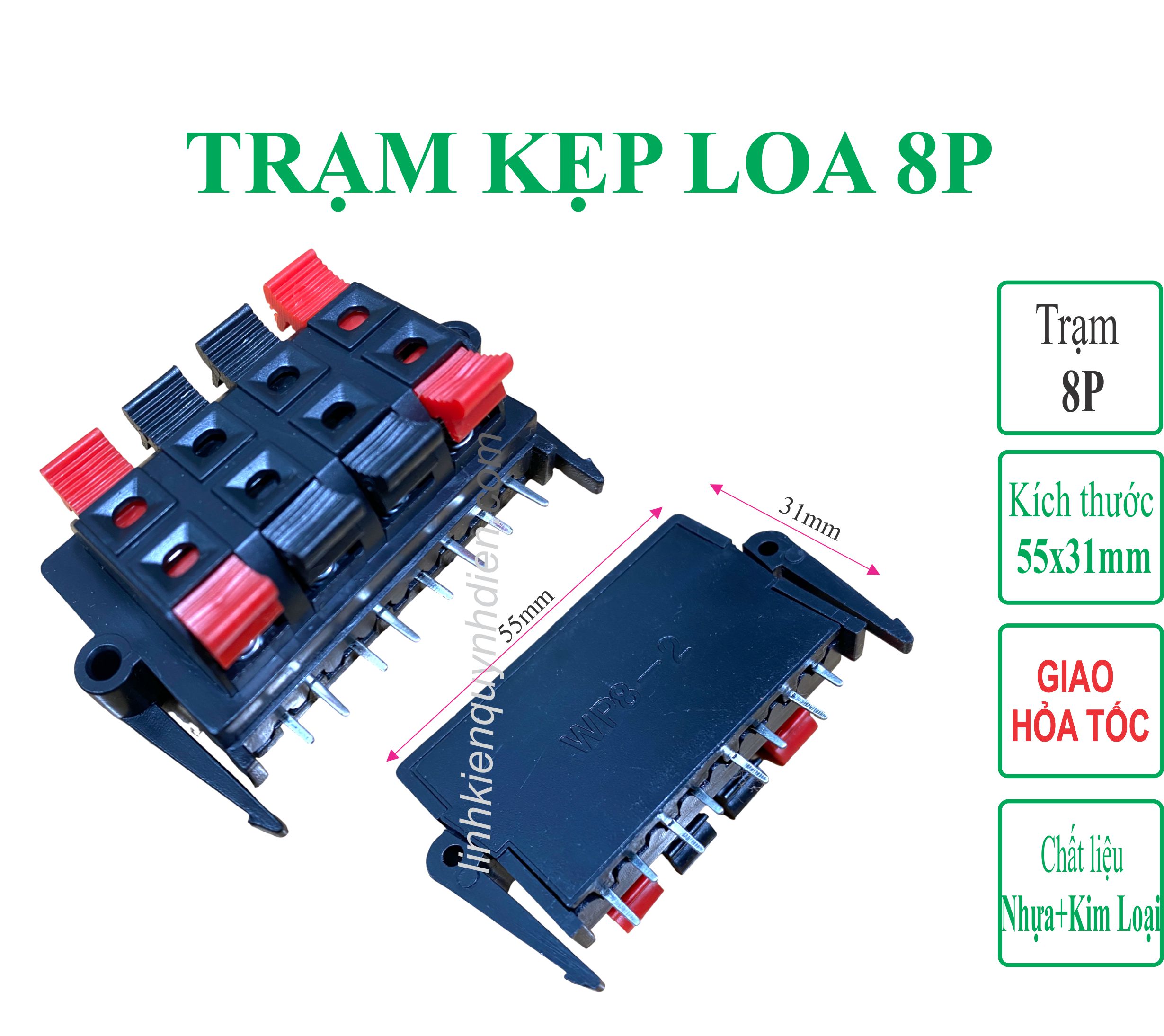 Trạm kẹp loa Trạm nhấn 8p Trạm amply