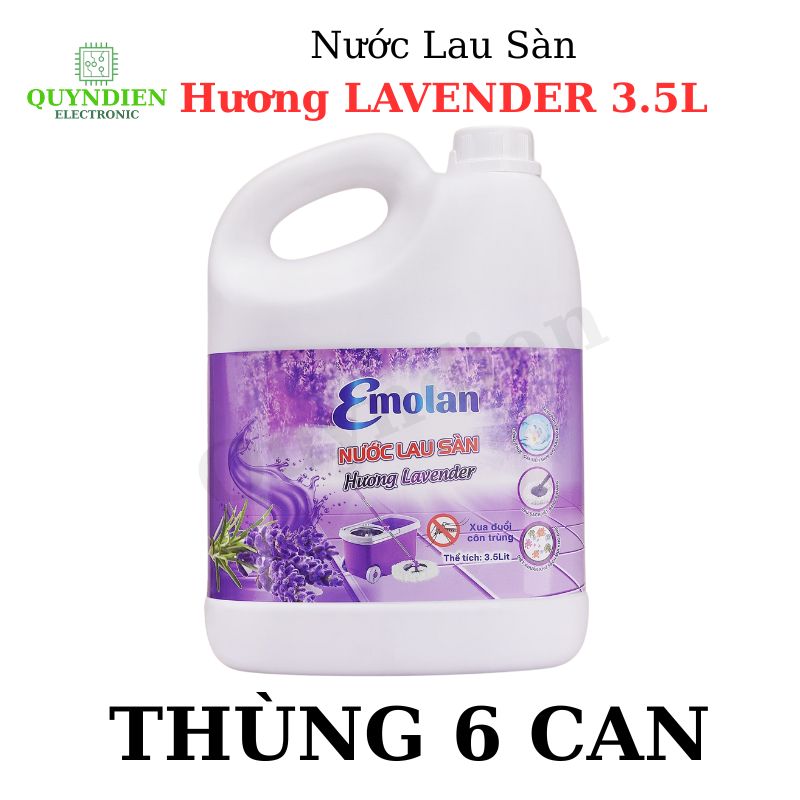 Nước lau sàn Emolan hương LAVENDER - 3.5L
