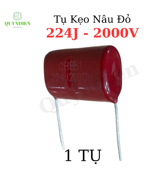 Tụ Kẹo Nâu Đỏ CBB81 224J-2000V