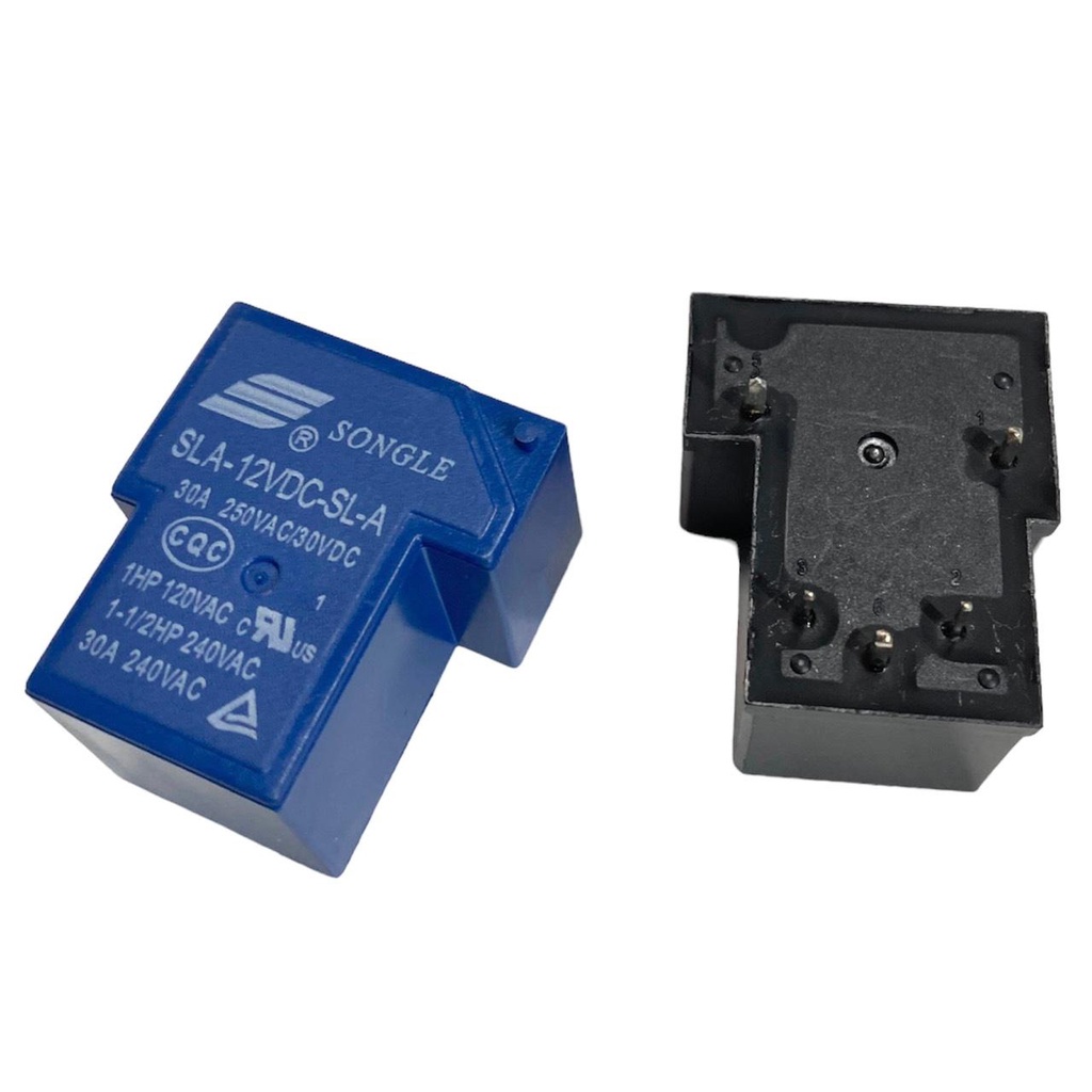 Relay rơ le 5 chân 12v-24v 30A đen - xanh