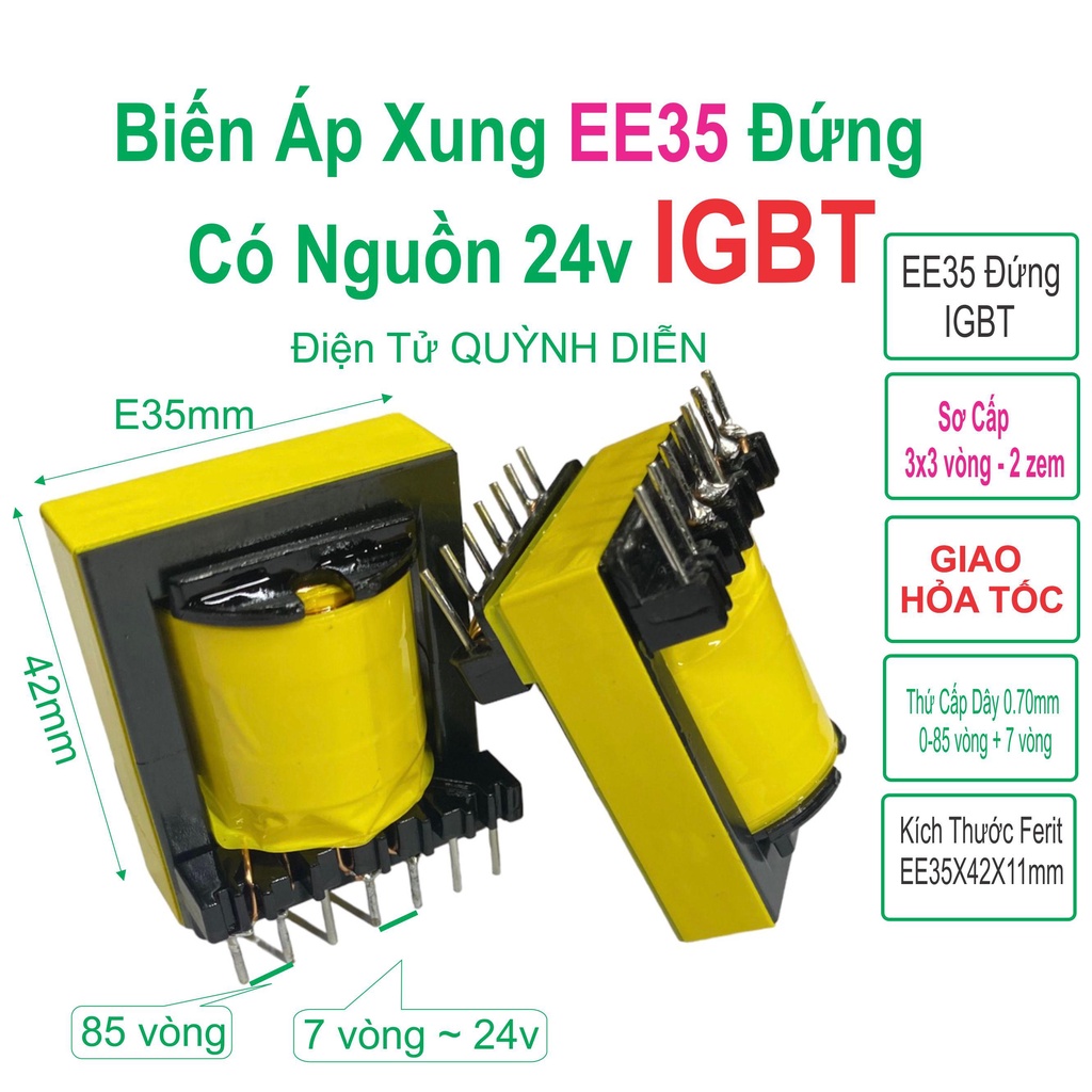 Biến áp xung quán mới EE3542 đứng IGBT cho máy 4 fet 6 fet