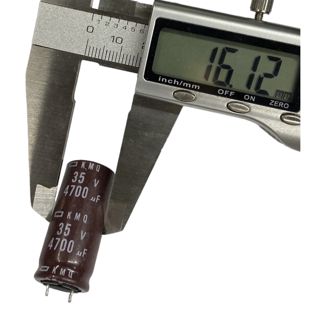 Tụ lộc nguồn 4700uF - 35V tháo máy màu nâu chân mềm 16x35mm