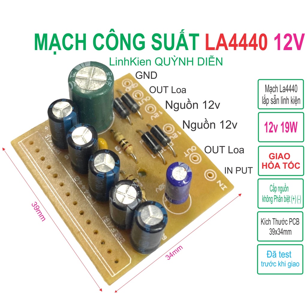 Mạch công suất LA4440 có 4 con  1N4007
