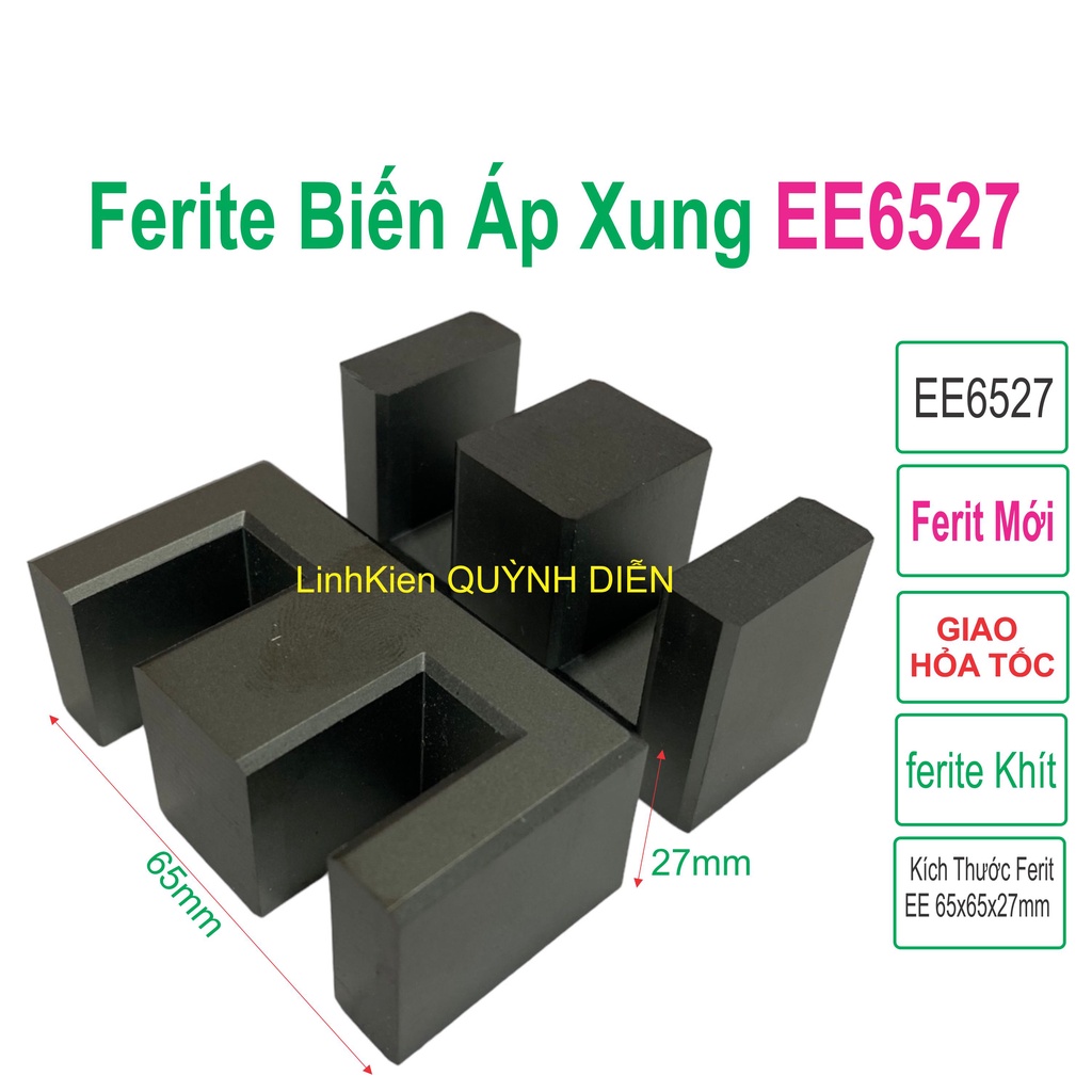 Ferite biến áp xung EE6527 - PC40