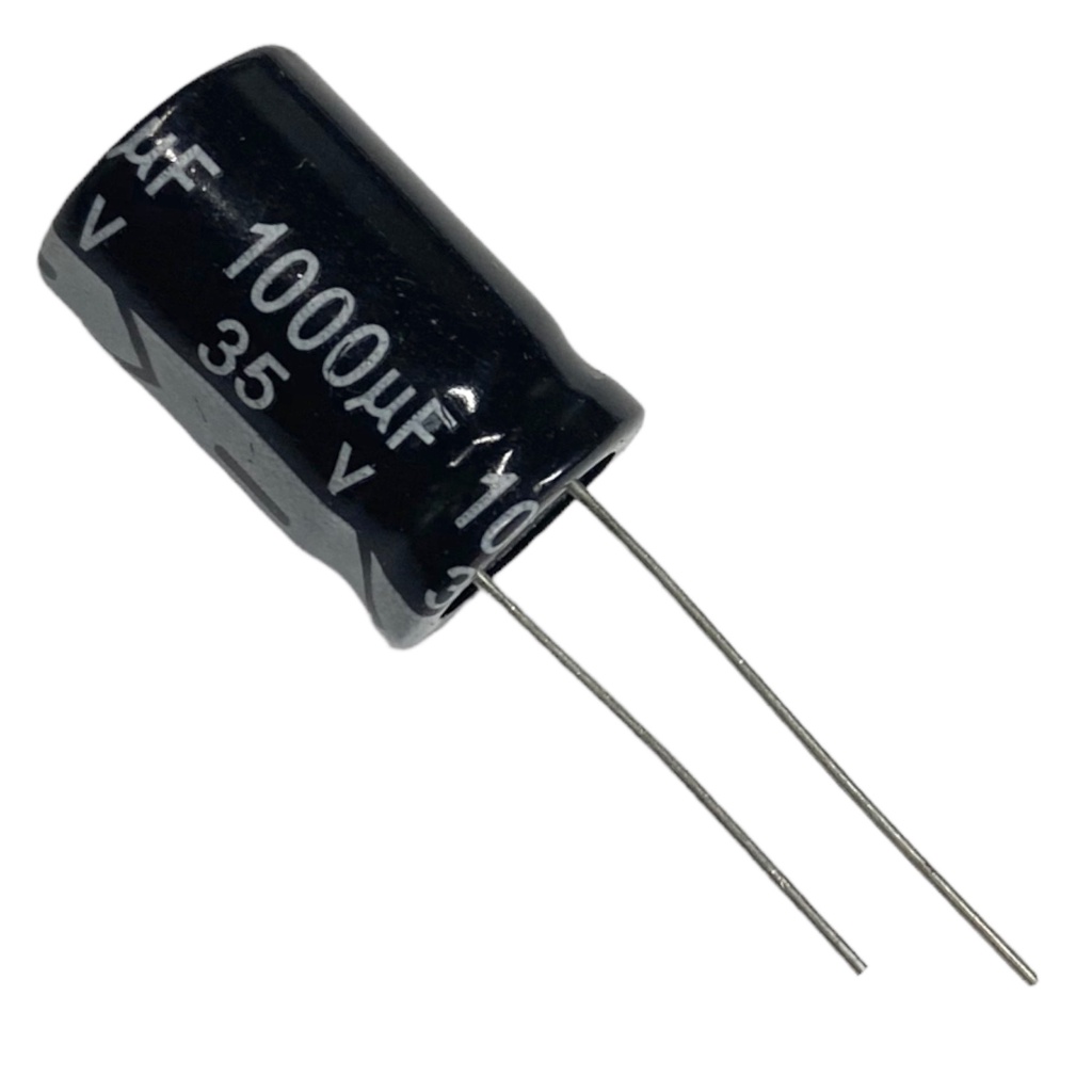 Tụ lộc nguồn 1.000uF 35V ĐEN mới 1 cái (21x13mm)