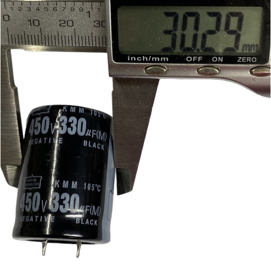 Tụ lọc nguồn 330uf - 450v New (30x41mm)