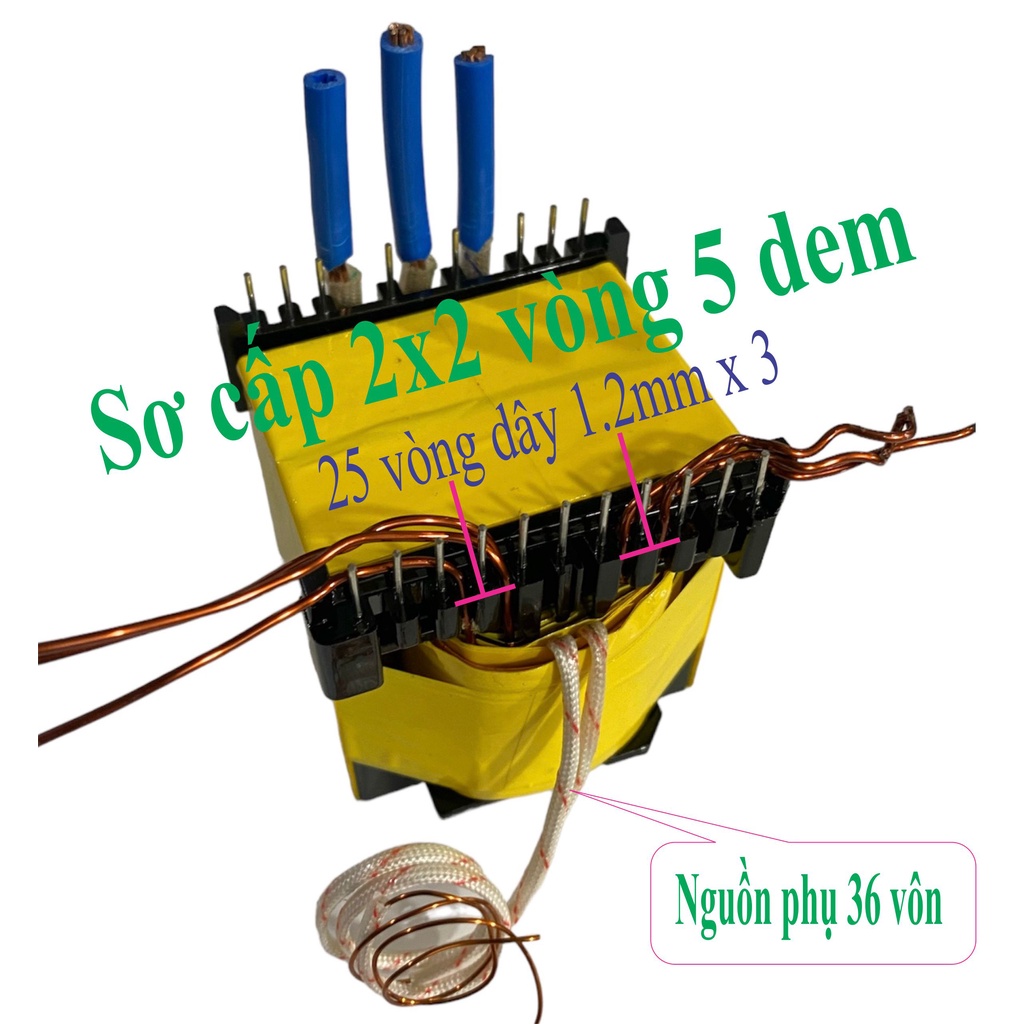 Biến áp xung EE5540 Đôi Đứng dùng cho máy 32f 46f 56f IGBT Auto dòng