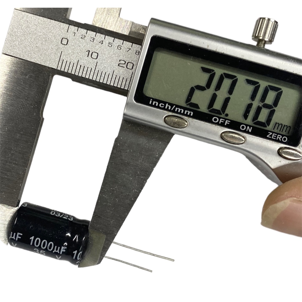 Tụ lộc nguồn 1.000uF 35V ĐEN mới 1 cái (21x13mm)