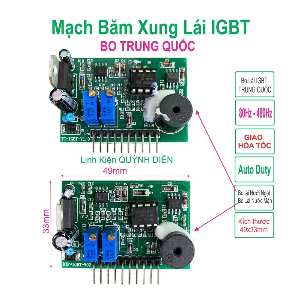 Mạch băm xung lái IGBT trung quốc UC383