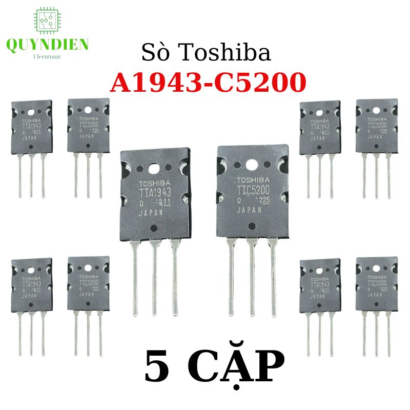 Sò Toshiba C5200 A1943 khuếch đại âm thanh công suất lớn main đẩy ampli cặp (A+C)