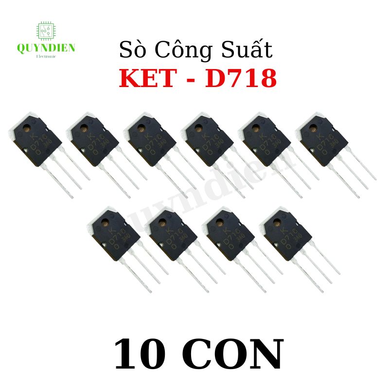 Transistor D718 KEC Lưng Đồng Mạ Niken