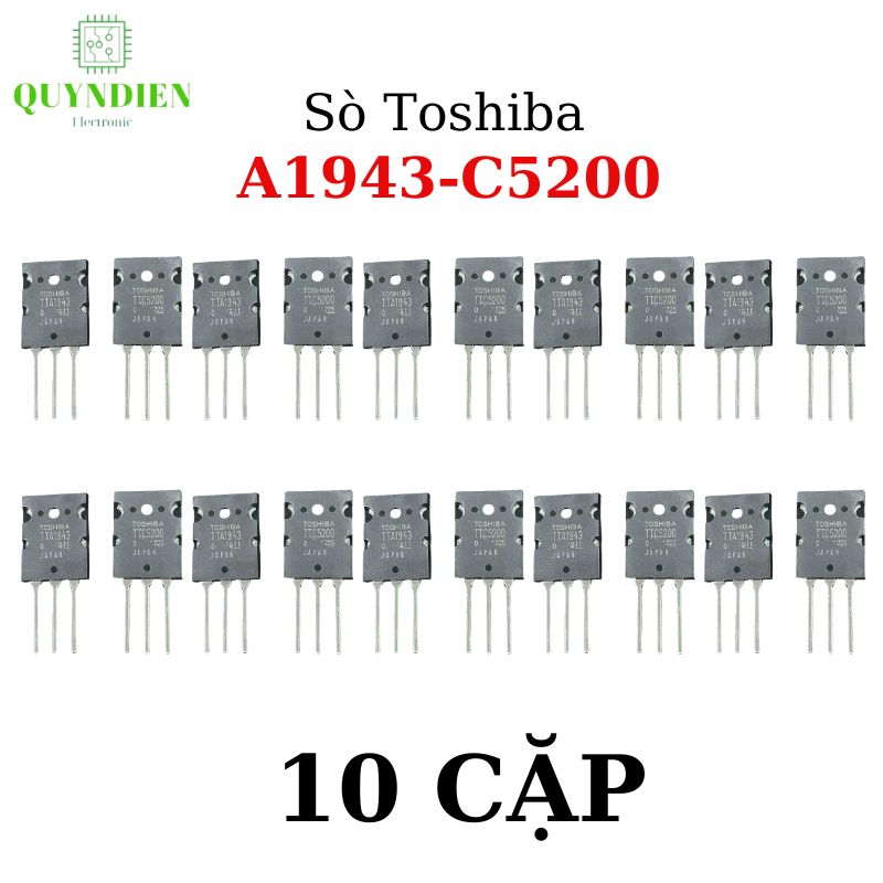Sò Toshiba C5200 A1943 khuếch đại âm thanh công suất lớn main đẩy ampli cặp (A+C)