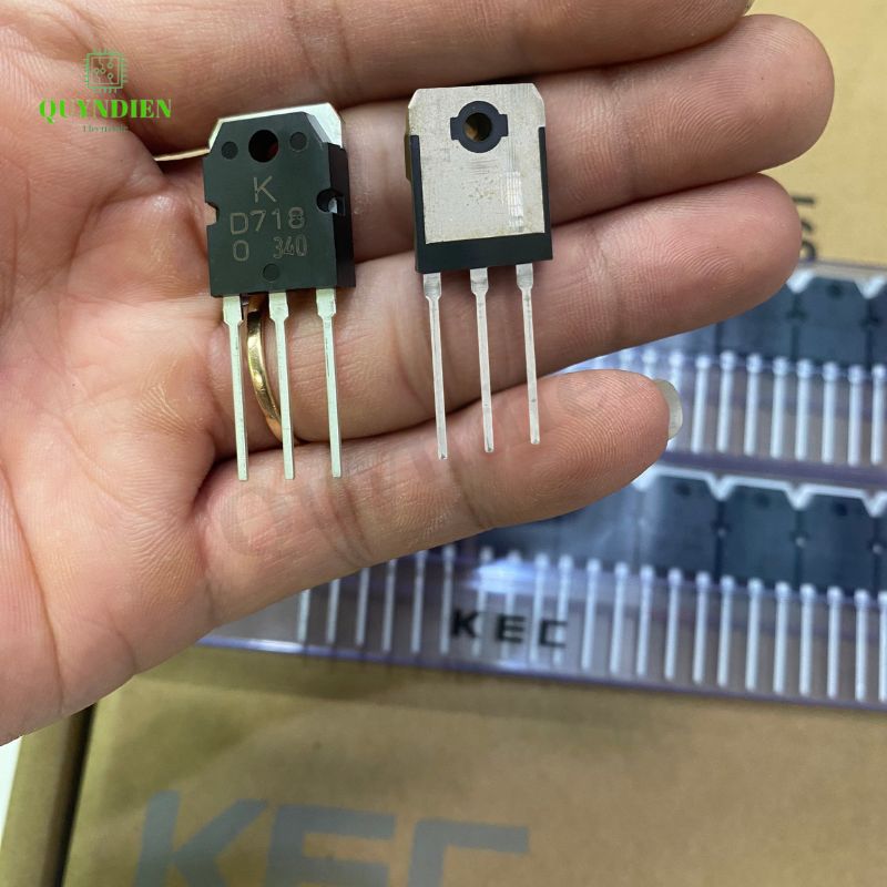 Transistor D718 KEC Lưng Đồng Mạ Niken