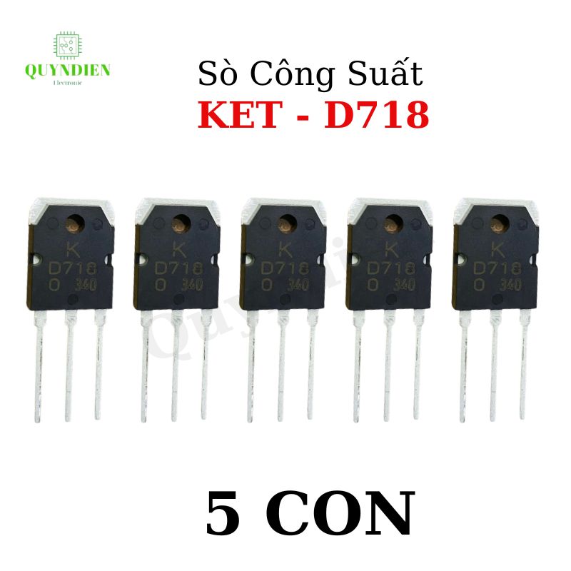 Transistor D718 KEC Lưng Đồng Mạ Niken