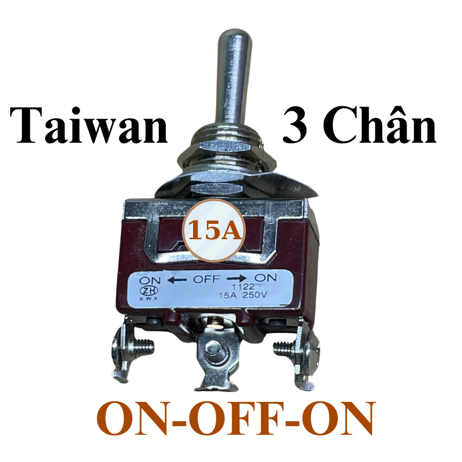 Công tắc gạt đảo chiều 3A-6A-10A-15A lỗ khoét 12mm