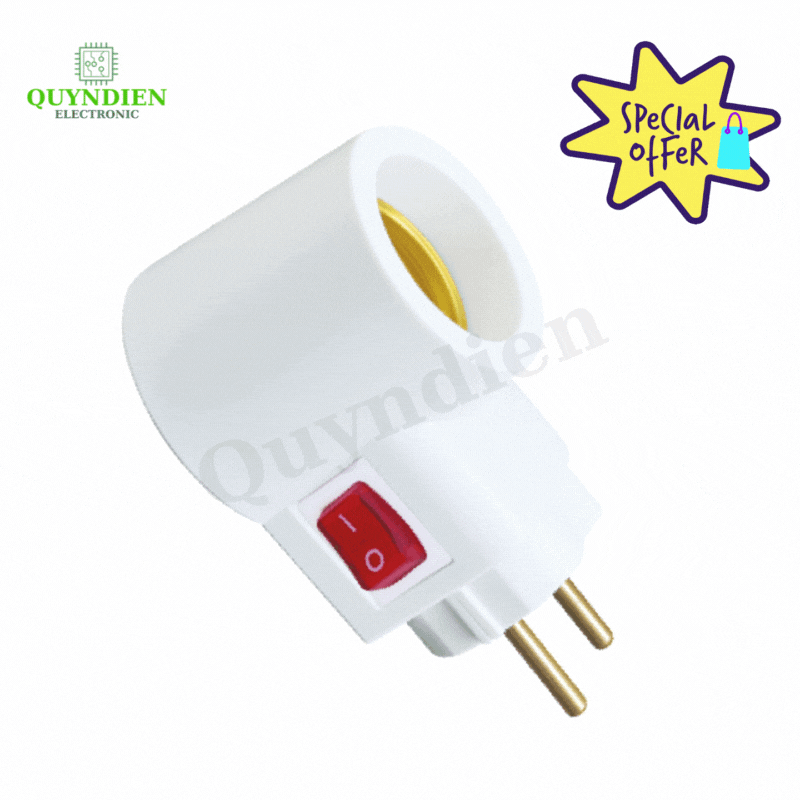 Đui Đèn Liền Phích Có Công Tắc ĐLP1